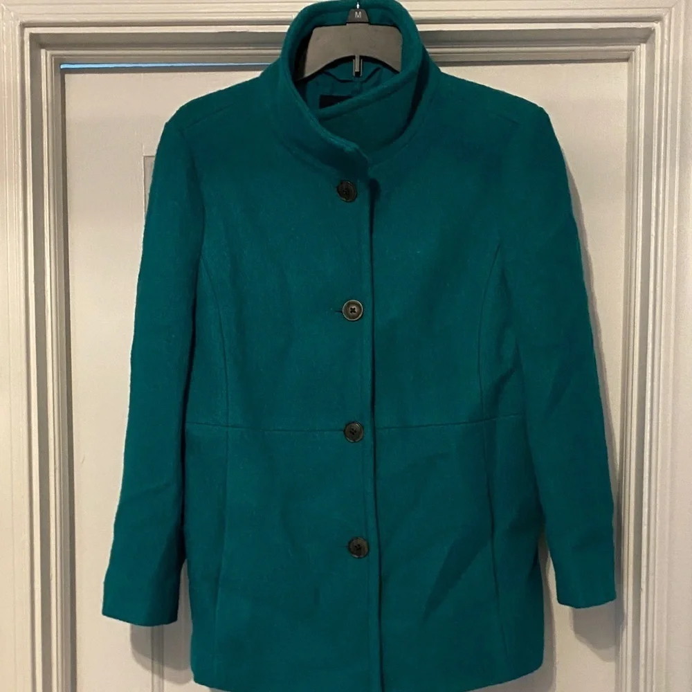Lands end size 10 Teal Women's Jacket - Picture 2 of 4